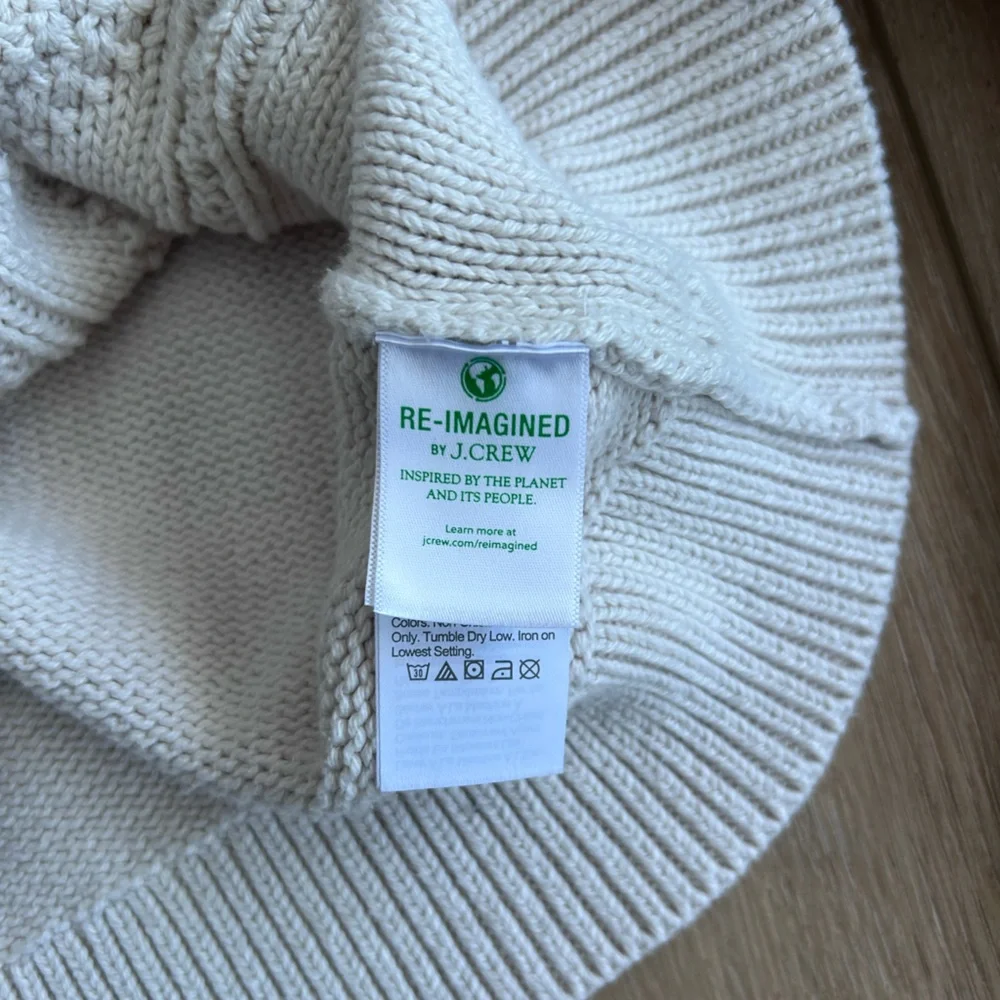 J. Crew Crewcuts Kids Ivory Cable Knit Sweater - Picture 4 of 7